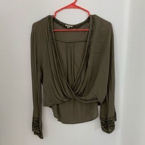 Olive green urban top